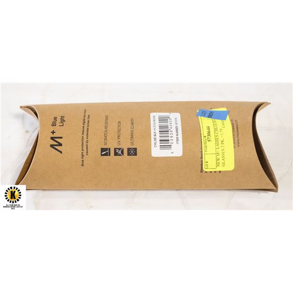 NEW M+ MEN'S OWEN READING GLASSES 2 PK, +3.00