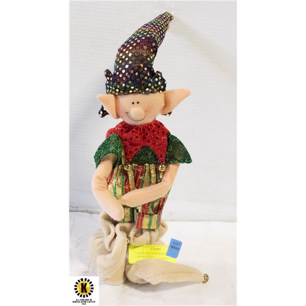 16 INCH TALL VINTAGE STANDING CHRITMAS ELF