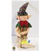 Image 1 : 16 INCH TALL VINTAGE STANDING CHRITMAS ELF