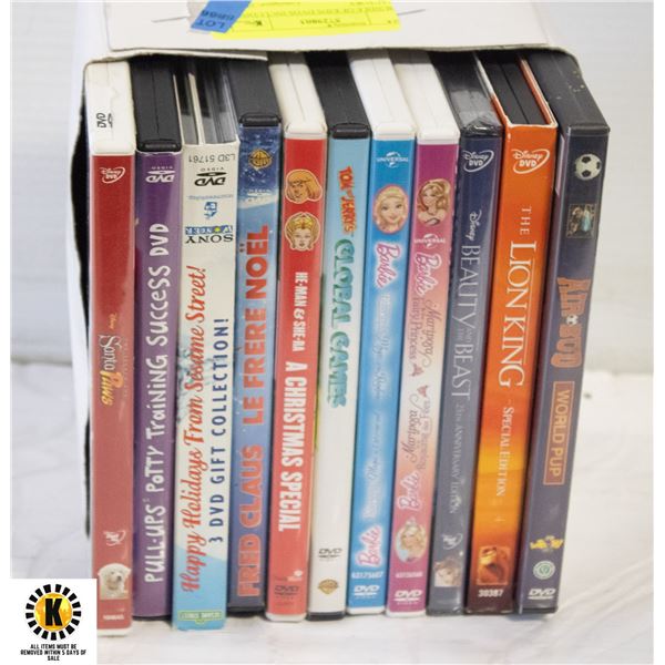 BUNDLE OF KIDS DVDS INCLUDING FACTORY