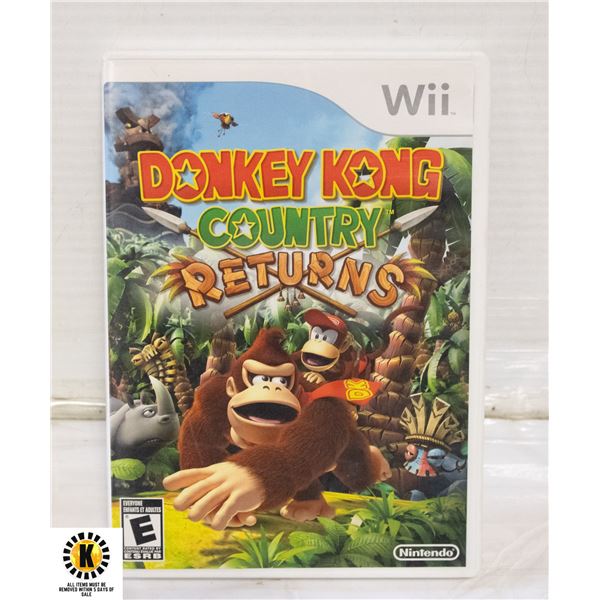 DONKEY KONG COUNTRY RETURNS, NINTENDO WII