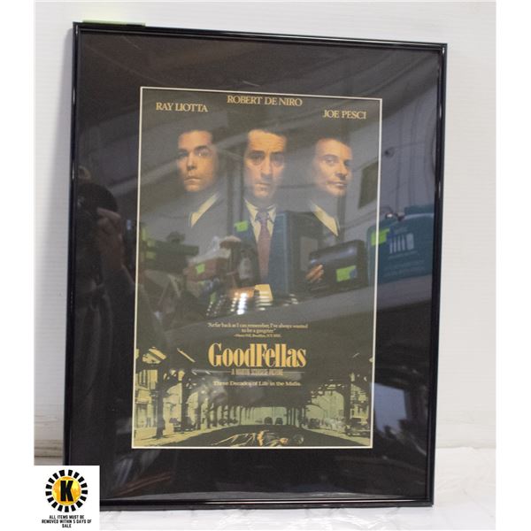 FRAMED GOODFELLAS MOVIE POSTER  20 X 16 INCH