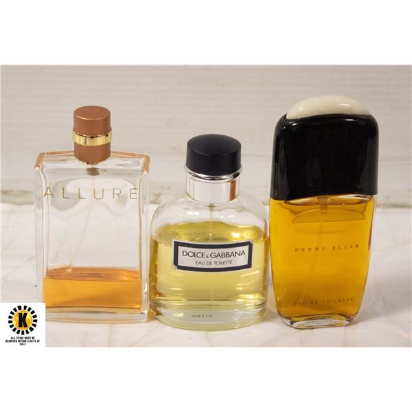 DOLCE & GABBANA, ALLURE CHANEL, PERRY ELLIS
