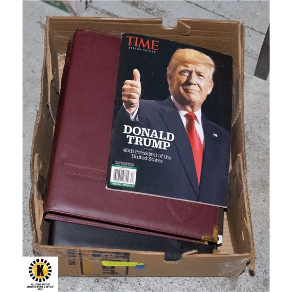 3 BINDERS "TRUMP INSTITUTE" & TRUMP TIME MAGAZIN