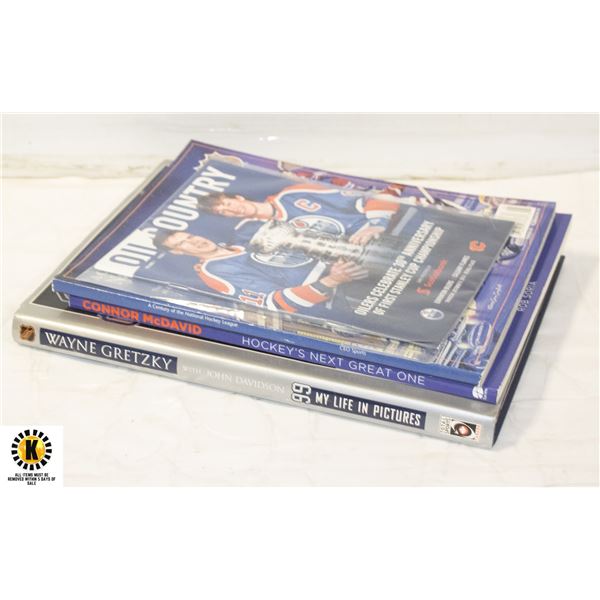 4 EDMONTON OILER NHL MAGAZINES BOOKS