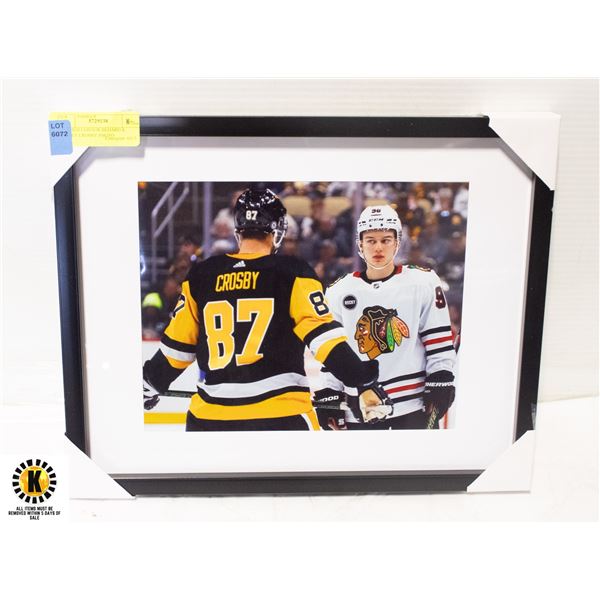 FRAMED CONNOR BEDARD & SIDNEY CROSBY PHOTO