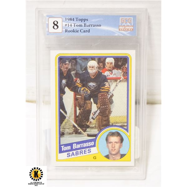 GRADED 8 TOM BARASSO ROOKIE CARD (HOCKEY HALL