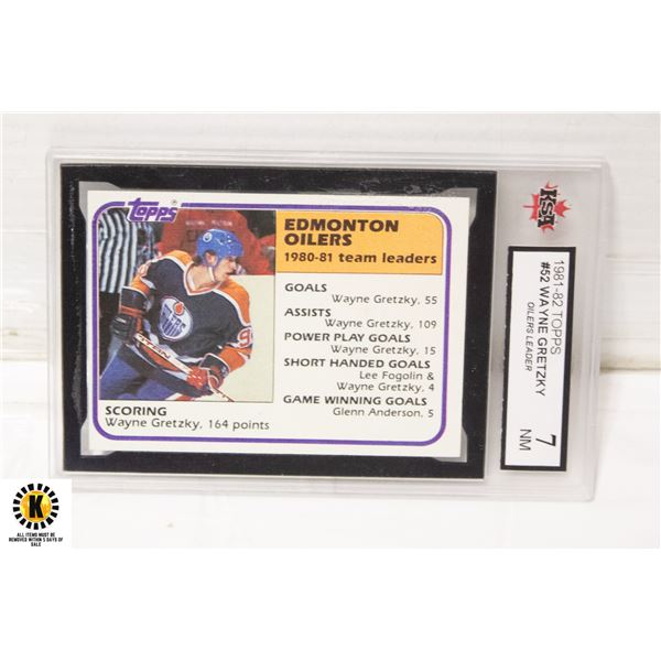 GRADED 7 WAYNE GRETZKY 1981-1982 TEAM