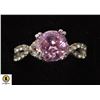 Image 1 : ROUND CUT PINK CZ DOUBLE PRONG