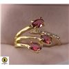 OVAL SZ. 9.5ÿRING PINK CZ GOLD PLATED W/