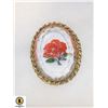 1950S LUCITE REVERSE CARVED RED ROSE