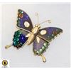 VTG. BUTTERFLY GLITTER BROOCH