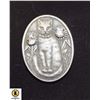 VTG. SIGNED PEWTER MS. DEE CAT CZ