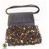 BLACK EVENING BAG W/RHINESTONES AND