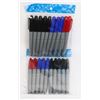 Image 1 : 2 NEW PACKS OF PERMANENT MARKERS. BLACK, BLUE AND