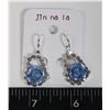Image 1 : NEW RHINESTONE FLOWER DESIGN DROP EARRINGS
