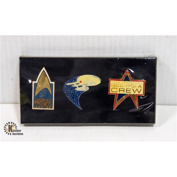 NEW STAR TREK U.S.S ENTERPRISE 3 PINS SET