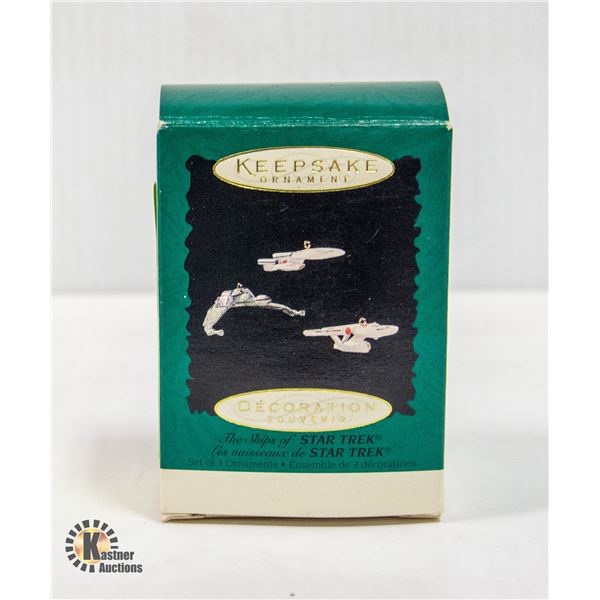 NEW HALLMARK 3 PACK THE SHIPS OF STAR TREK