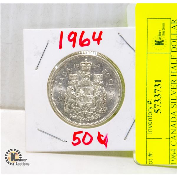 1964 CANADA SILVER HALF DOLLAR COIN