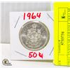 1964 CANADA SILVER HALF DOLLAR COIN