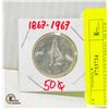 1967 CANADA CENTENNIAL SILVER 50 CENT