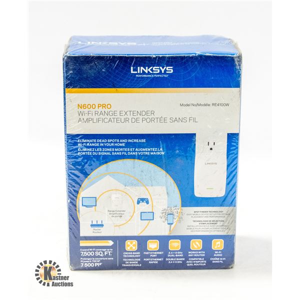 NEW SEALED LINKSYS N600 PRO WI-FI RANGE EXTENDER