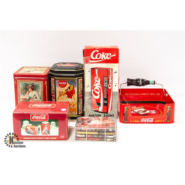 FLAT OF COCA COLA COLLECTABLES VENDING MACHINE