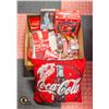 Image 1 : LOT OF COCA COLA COLLECTABLES, PILLOW, NOTEBOOKS