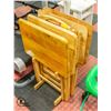 Image 1 : (4) WOODEN TV TABLES WITH STAND