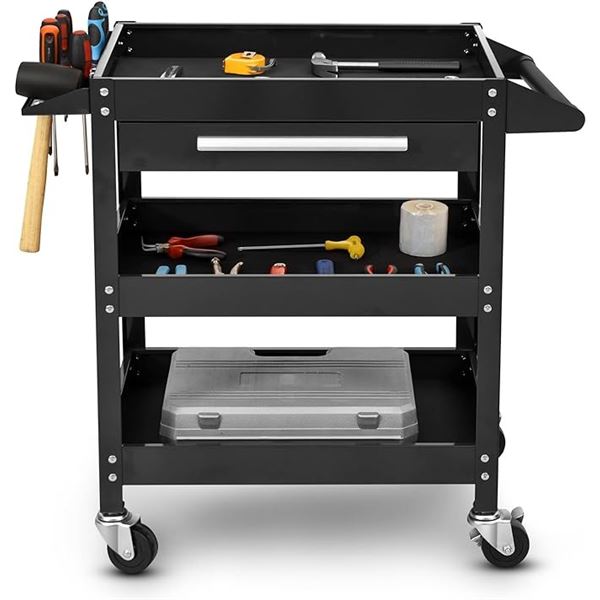 NEWLY ASSEMBLED HAPPYTOOLS 3 TIER TOOL CART ON