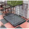Image 1 : 30" X 45" X 34" HEIGHT METAL DOUBLE DOOR DOG CRATE