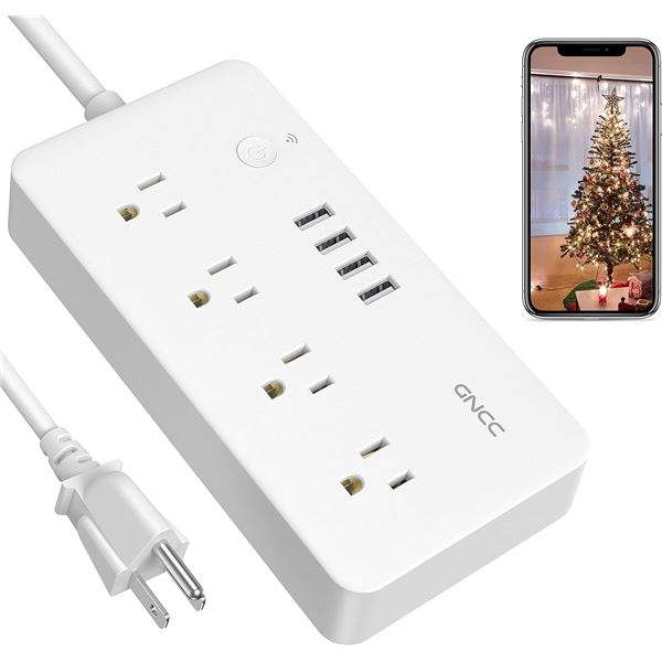 NEW UNBOXED GNCC SMART POWER STRIP WITH 4 USB