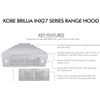 Image 2 : NEW 30 INCH KOBE BRILLIA SERIES RANGE HOOD