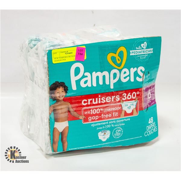 NEW PAMPERS CRUISERS SIZE 6 - 48 DIAPERS PER