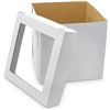 NEW 10 PCS WHITE CORRUGATED CAKE BOXES 8 X 8 X 10"