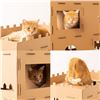 Image 3 : NEW NAVARIS 3 LAYER CARDBOARD CAT CASTLE