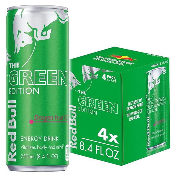 NEW REDBULL 4-PACK THE GREEN EDITION DRAGON FRUIT