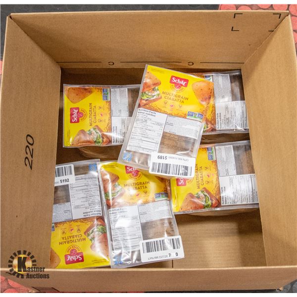 BOX OF SCHAR GLUTEN FREE MULTI-GRAIN CIABATTA
