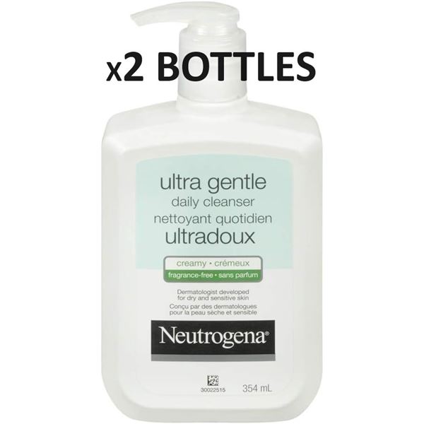 NEW 2 BOTTLES OF NEUTROGENA ULTRA GENTLE DAILY