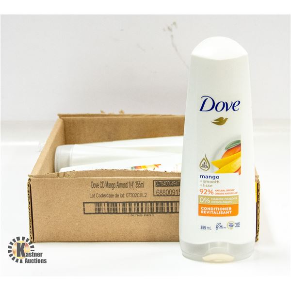NEW 4 PACK OF DOVE CONDITIONER, MANGO SCENT