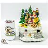 Image 1 : 7" TALL CHRISTMAS MOUNTAIN VILLAGE "MUSIC"
