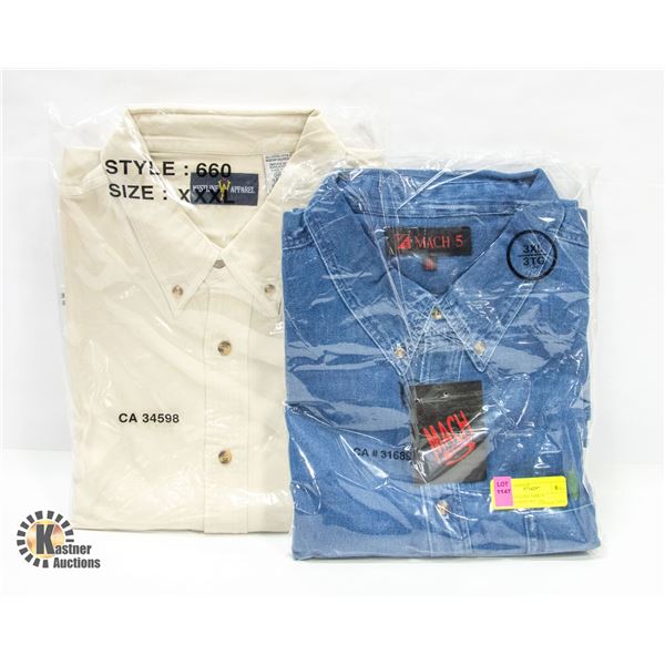 NEW WESTLINE SHIRTS 1DENIM/1NATURAL 3XL