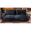 BLACK MICROFIBER "MODULAR" 3-PERSON SOFA -