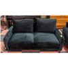 Image 1 : BLACK MICROFIBER "MODULAR" 2-PERSON SOFA -