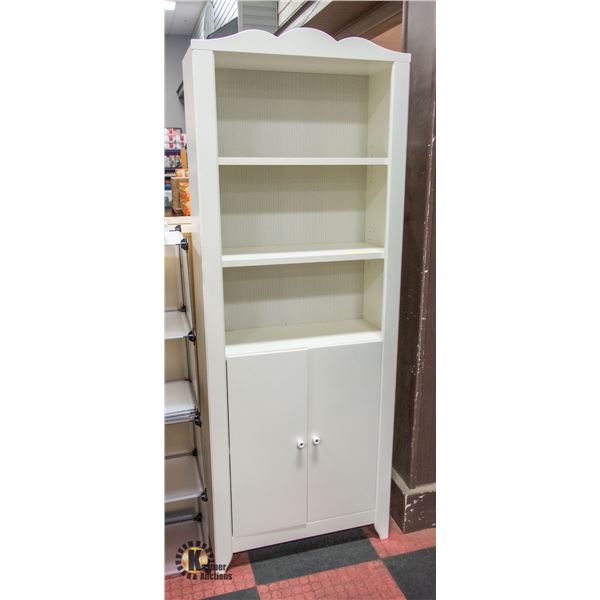 WHITE BOOK SHELF 27" X 15" X 72"
