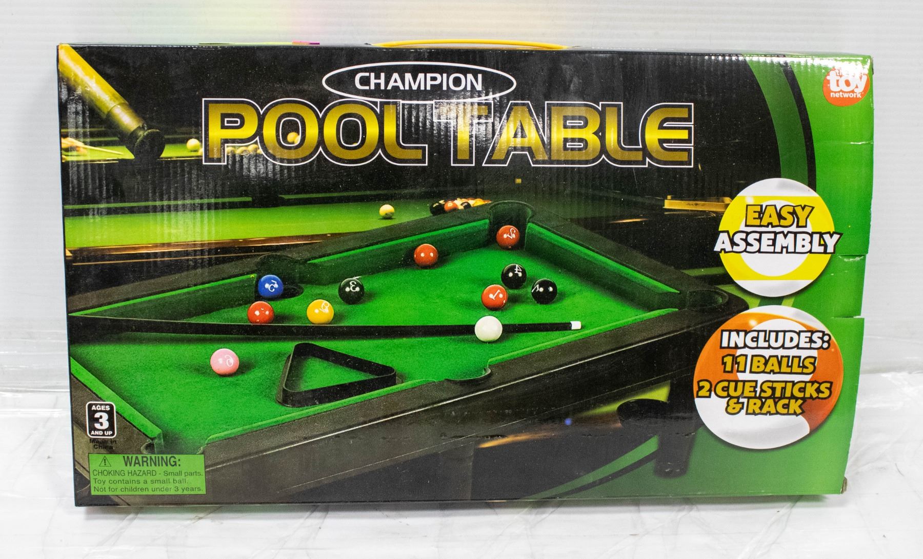 CHAMPION TABLE TOP POOL TABLE SET, ORIGINAL BOX
