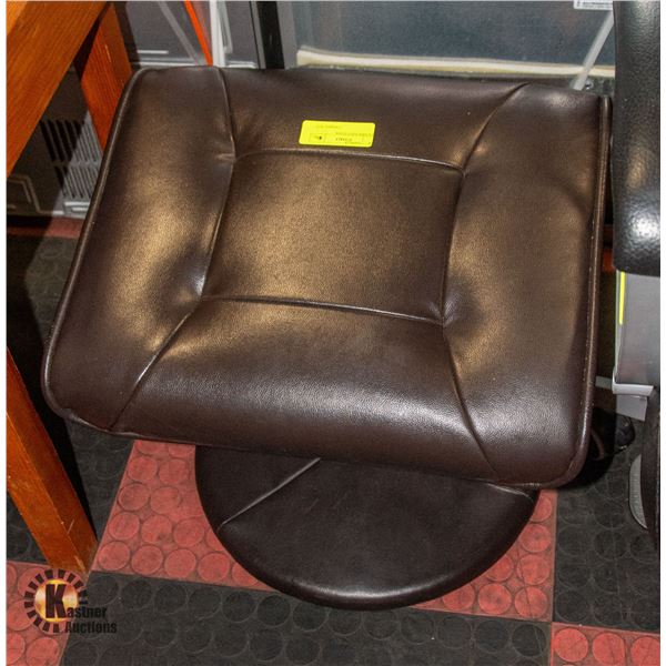 LEATHER FOOT STOOL