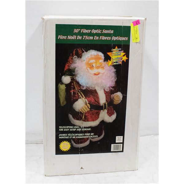 18" FIBER OPTIC SANTA IN A BOX