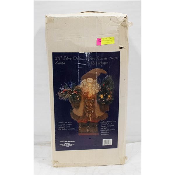 24" FIBER OPTIC SANTA WITH LIGHT AND