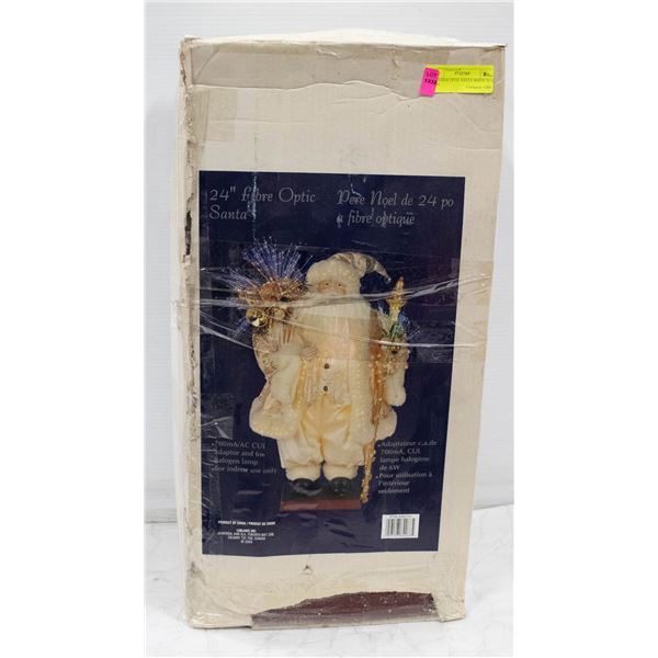 24" FIBER OPTIC SANTA WHITE IN A BOX